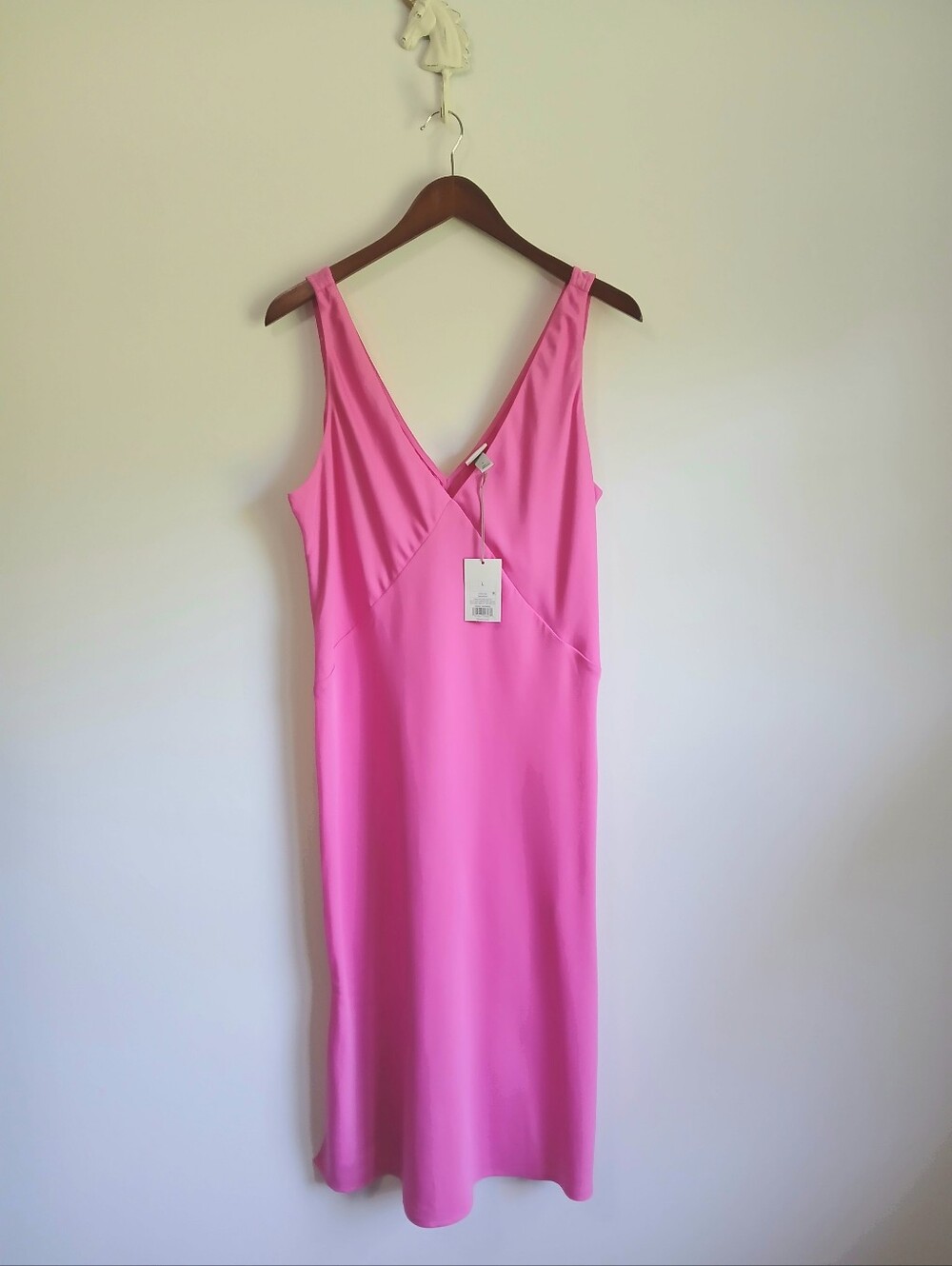 a new day Bright Pink V-Neck Midi Slip Dress - Picture 2 of 7